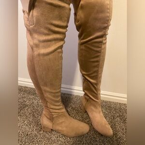 Qupid Tan Over-the-Knee Boots